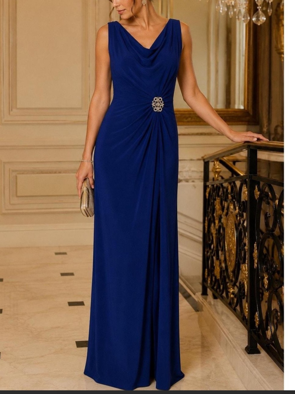 Lauren Ralph Lauren royal blue sleeveless evening gown size 2